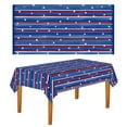 thumbnail image 2 of July 4th Tablecloth Plastic Stars Stripes Table Runner Table Cover Patriotic Table Cover Party Supplies for Independence Day, 2 of 6