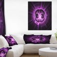 thumbnail image 1 of Rounded Purple Glowing Fractal Flower - Large Abstract Canvas Artwork, 1 of 3