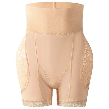 TFEOQRY Women s Shapewear Panties Solid Color Mid Waist Butt Lifting Panties Large Size Mesh Breathable Shaping Leggings Beige