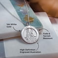 thumbnail image 3 of Picturesongold.Com Saint Peter Religious Medal Necklace Pendants - 3/4 in Size of a Nickel in Solid 14K White Gold, 3 of 6