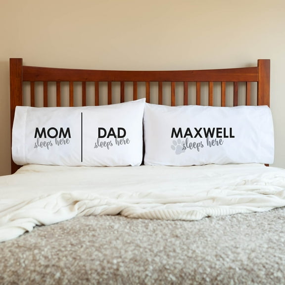 Personalized Pillowcase Set - Dog Sleeps Here