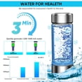 thumbnail image 6 of Hydrogen Water Bottle, Portable Hydrogen Water Bottle Generator, Ion Water Bottle Improve Water Quality in 3 Minutes, Water Ionizer Machine Suitable for Home, Office, Travel and Daily Drinking(Silver), 6 of 8