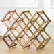 thumbnail image 1 of Wine Rack Wood Wine Storage Racks Countertop 10 Bottles Foldable Free Standing Wooden Wine Rack Storage Wine Rack for Kitchen, 1 of 5