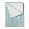 thumbnail image 2 of Nature Soft Flannel Fleece Blanket, Silhouette of Bird Sitting on the Tree Branch on Striped Backdrop Summer Print, Cozy Plush for Indoor and Outdoor Use, 50" x 70", Turquoise White, by Ambesonne, 2 of 5