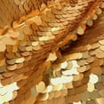 thumbnail image 2 of Paillette Circle Sequins Fabric on Stretch Mesh 52" Wide By The Yard (Gold), 2 of 4