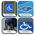 thumbnail image 2 of Handicap Symbol Preformed Pavement Marking, Parking Facility Stall Sign, Blue and White, 2 of 8
