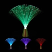 Fiberglass lamp with color change, LED vintage lamp, mood light, table lamp and bedside lamp, 33 cm, multi-colored, multi-colored