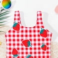thumbnail image 5 of vigerkar Girls One Piece Swimwear Checker Print Bathing Suit for Kids Size 4-7 (Hot Pink, 6-7 Years), 5 of 5