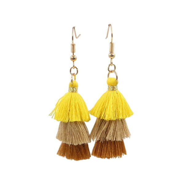 Khaki tassel hotsell earrings