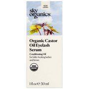 Sky Organics Organic Castor Oil Eyelash Serum 1.0 fl oz Pack of 3