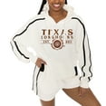 thumbnail image 3 of Women's Gameday Couture Cream Texas Longhorns Down, Set, Go Pullover Hoodie and Shorts Set, 3 of 6