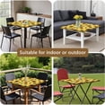 thumbnail image 5 of Green Sunflower Pattern Square Fitted Tablecloth with Elastic Edge,Square Table Cover,Washable Elastic Table Cover for Home Kitchen Party Decor 34"x34", 5 of 6