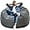 Charcoal, variant on 3 Feet Bean Bag Chair - BeanBag Chairs for Adults,Round Fluffy Couch for Bedroom College Dorm - Grey