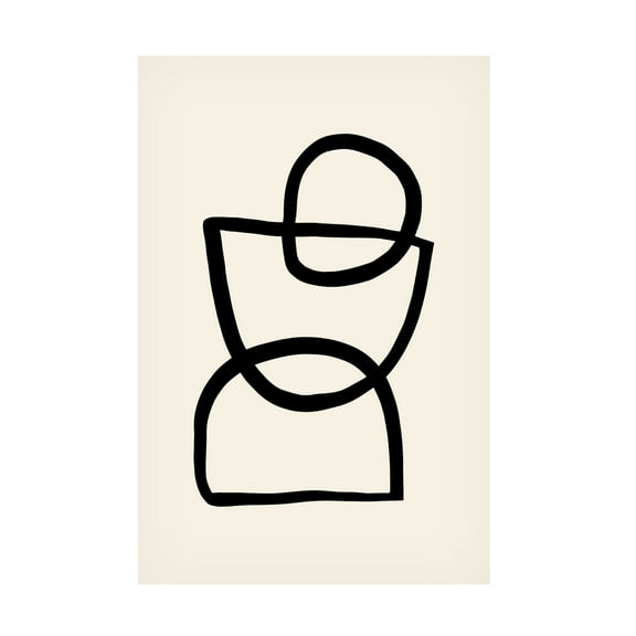 Canvas Wall Art - Pictufy Studio 'Shape 04' Wall Art for Living Room, Bedroom, or Office Décor by Trademark Fine Art - 12 x 19 Inches