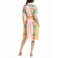 thumbnail image 2 of T Tahari womens  Linen-Blend Midi Dress, 4, Pink, 2 of 3