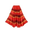 thumbnail image 3 of Rswnyirn Womens Spanish Bull Dance Skirt Tiered Ruffles Wide Hem Belly Dance Skirt Big Swing Flamenco Type B 360 Degree One Size, 3 of 6