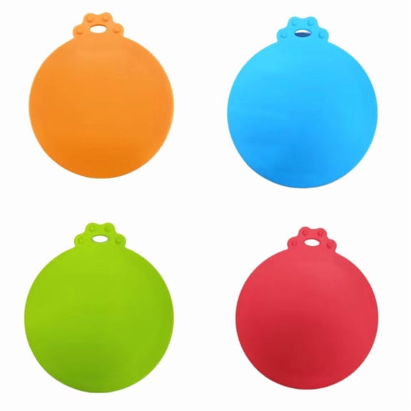 Vruelia 4pcs Can Lid Silicone Cover Canned Good Replacement Lids Can Cover for Pet Food