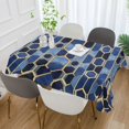 thumbnail image 2 of Yayeee Tablecloths 60" x 90" Rectangle Wrinkle Resistant Party Table Cover, Blue Hexagon Pattern, 2 of 8