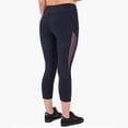 thumbnail image 2 of Women's Mid Waist Side Mesh Dry Fit Workout Capri Leggings with Inner Pocket, 2 of 6