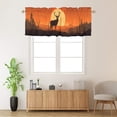 thumbnail image 2 of Deer Curtain Valances Silhouette of Animal Pine Forest Birds Sunset Window Valance for Bedroom Bathroom Living Room Dining Room Valances Set 54 by 18 in, 1 Panel, 2 of 6