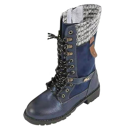 

Vikakiooze Autumn And Winter New Woolen Side Zipper Mid-tube b-o-o-t s Round Toe Low-heel Knight b-o-o-t s Shoes for Women 2022