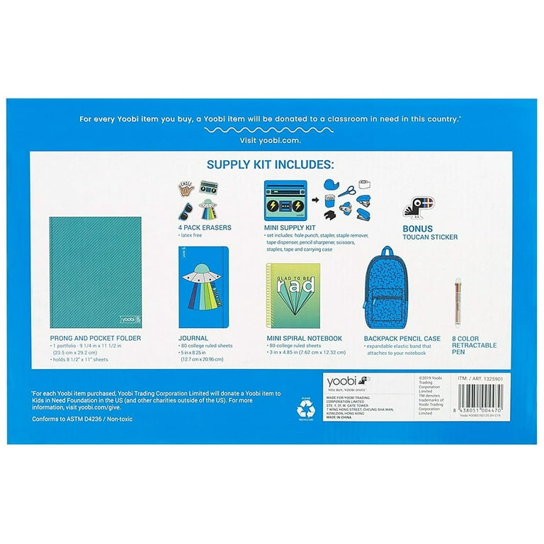 yoobi mini school supply kit, Yoobi