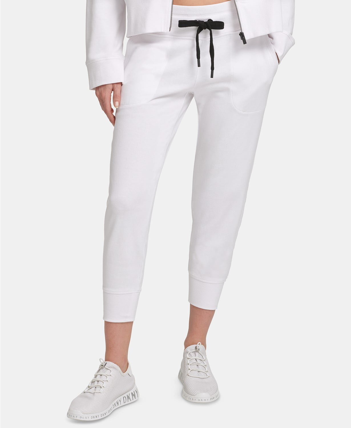 dkny white joggers