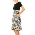 thumbnail image 3 of MOA COLLECTION Women's Knee-length Color Block Dress with Pockets, 3 of 7