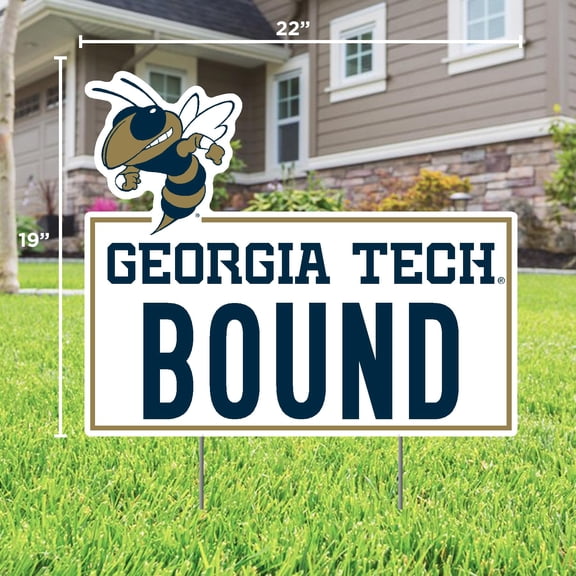 Color Shock Products University Bound Lawn Sign Compatible with Georgia Tech