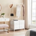thumbnail image 2 of GloryStar Multi-Purpose 4-Drawer Storage Dresser, Sturdy Metal Frame with Wooden Top, Hanging Rod, and Side Hooks, 2 of 8