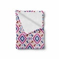 thumbnail image 2 of Tribal Soft Flannel Fleece Throw Blanket, Hand Drawn Style Seamless Pattern with Mayan Stripes Art Image, Cozy Plush for Indoor and Outdoor Use, 60" x 80", Fuchsia Indigo Burgundy, by Ambesonne, 2 of 6