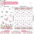 thumbnail image 2 of 100 servilletas de mariposa, servilletas de papel desechables para invitados, color rosa y mariposa, 2 of 5
