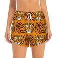 thumbnail image 4 of Lsque Tiger Printed Women's Running Shorts with Liner Pockets,Elastic Quick Dry Workout Athletic Gym Yoga Shorts,Womens High Waist Shorts-X-Large, 4 of 9