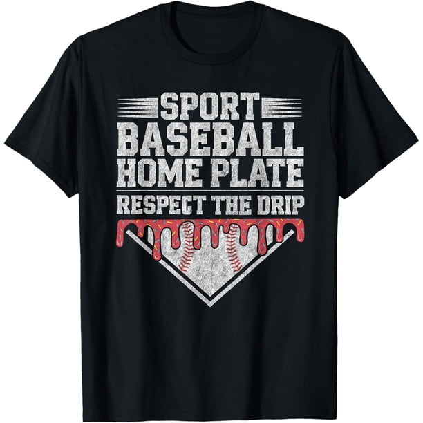 Camiseta de béisbol para niños con diseño de placa de goteo