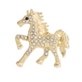 thumbnail image 5 of SmartBy Retro Horse Brooch Rhinestone Inlaid Horse Pin Zodiac Year Animal Brooch Men Women Suit Accessory for Handbag Clothes Decoration, 5 of 7