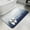 Blue, variant on Mist Ocean Bathroom Rugs Non Slip Washable Bath Mat Absorbent Front Door Mat Coastal Indigo Gray Ombre Sea Waves Minimalist Indoor Doormat for Kitchen Entryway Shower Decor Accessories 15.7"x23.6"