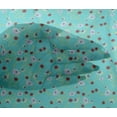 thumbnail image 4 of oneOone Viscose Chiffon Turquoise Blue Fabric Flower & Leaves Watercolor Sewing Material Print Fabric By The Yard 42 Inch Wide, 4 of 4