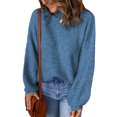 thumbnail image 1 of Womens Sweaters Long Sleeve Turtleneck Knit Sweater Casual Loose Pullover Jumper Tops, 1 of 4