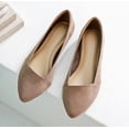 thumbnail image 4 of Veittes Women's Wide Width Suede Ballet Flats - Pointed Toe, Anti-Slip Sole, Comfortable for Office., 4 of 7