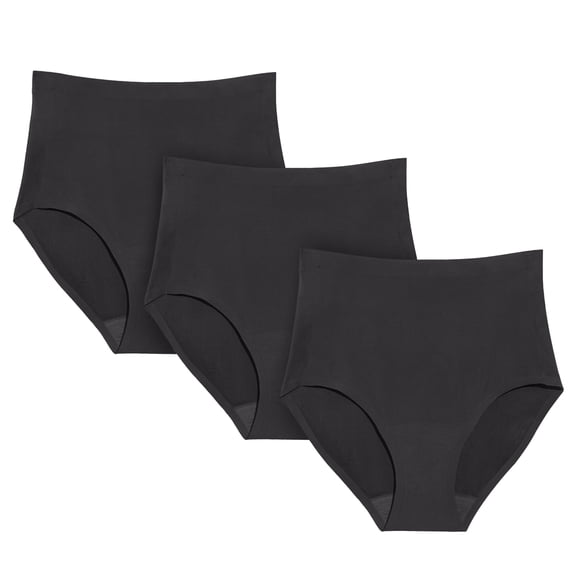 Ropa interior de época KNIX Super a prueba de fugas, de talle alto, negra, paquete de 3
