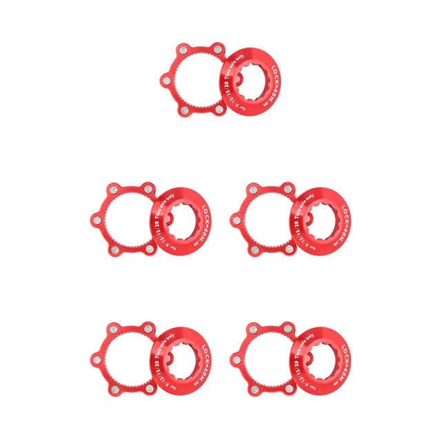 maskred 1 Set Centre Serrures Disque Rotors Adaptateur 6- Robuste Réparation en Acier Inoxydable 6 Trous Compatible pour le Verrouillage Rouge 5Set