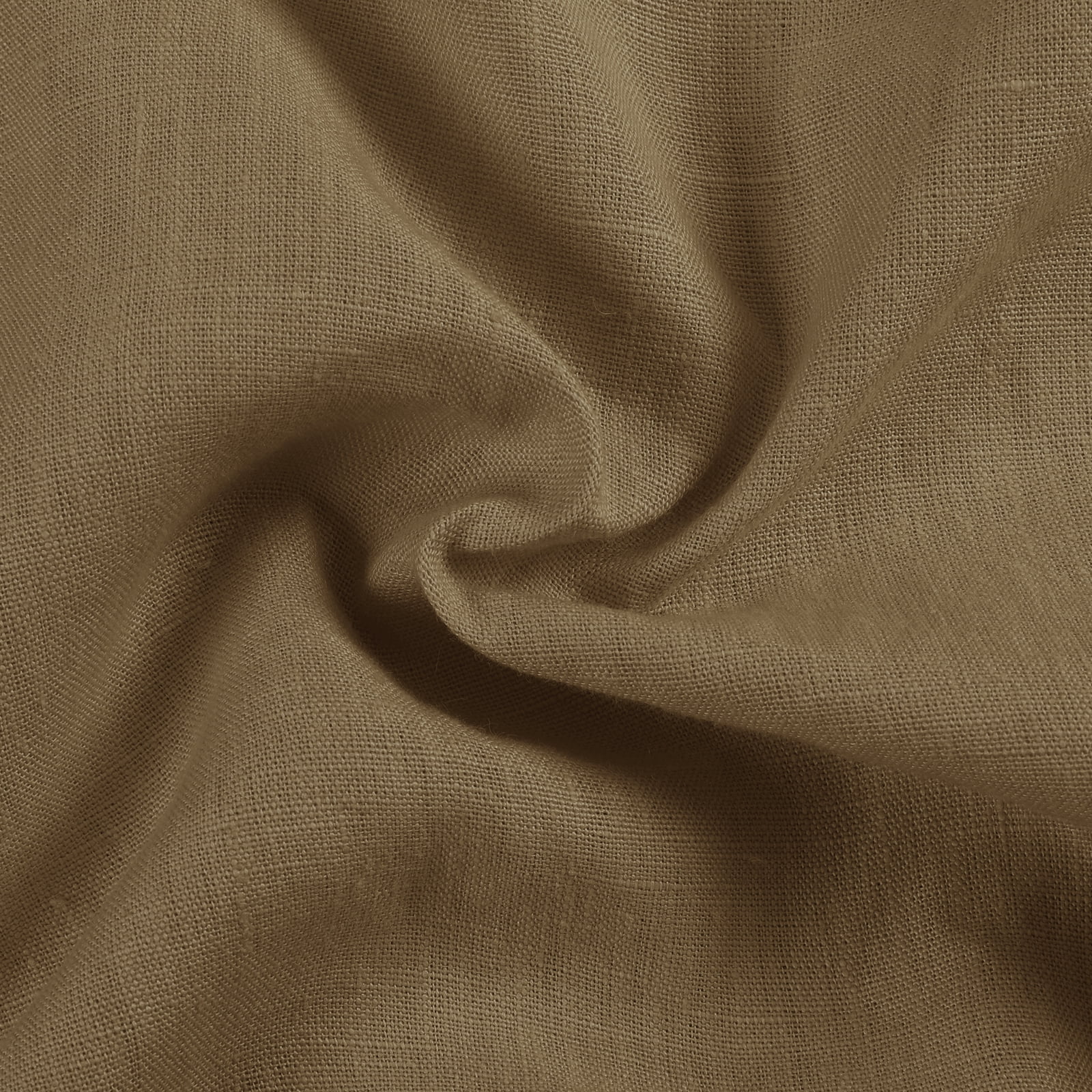 TWOPAGES Light Filtering Curtain 100% Linen Drape Pinch Pleat Window Treatment, 1 Panel, 52"x108", Chocolate