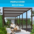 thumbnail image 2 of Coolaroo 90% UV Block Protection and Privacy Screen Shade Fabric for Pergolas, Porches, Gazebos, Pet Runs, Playpens and Chicken Coops, 6' x 15', Grey, 2 of 5