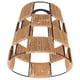 thumbnail image 4 of Pendant Lamp Shade Chinese Style Rope And Iron Lampshade Khaki 18x18cm Light Diffusion 1Pack, 4 of 4