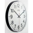 thumbnail image 3 of Infinity Instruments Basic Prosaic Black 12-inch Traditional Analog Display Wall Clock, 3 of 6
