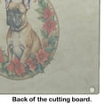 thumbnail image 4 of French Bulldog Christmas Flowers Glass Cutting Board 12 in x 15 in, 4 of 5