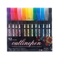 thumbnail image 2 of FENGGHAO 12 Pack Double Line Outline Pens, 1.5ml Glitter Gel Pens Set with Water-Based Ink for Adult Coloring Books Scrapbooking Journaling Drawing Craft, 2 of 7