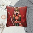 thumbnail image 2 of Pratyus Nutcracker Cane Detailed Modern Farmhouse Rustic Decorative Couch Pillow Cases with Zipper Home Decor Aesthetic Pillow Case 1PC 18x18in, 2 of 5