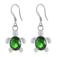 thumbnail image 1 of 1 Pair Dangle Earrings Fashion Creative Zircon Sea Turtle Pattern Drop Earrings Jewelry for Women, 1 of 10