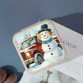 thumbnail image 4 of Creowell Dog Snowman Truck Mini Travel Jewelry Case for Necklace, Ring, Earring Organization with Zipper Closure - Compact Size, Versatile Storage Slots, Ideal Gift for Bridesmaid Pink, 4 of 5